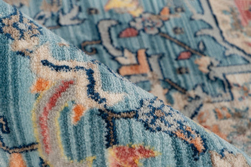 Prime 601 Blue Transitional Rug with Distressed Look - ADORE RUGS and FLOORING
